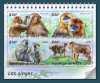 NIGER 2018 - Maimute /set complet-bloc + colita MNH (2 imagini), Nestampilat