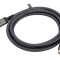 Cablu DisplayPort Goobay 2m textil gri, cod 75680, mufă dublă