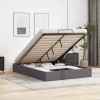 Cadru de pat otoman fără saltea gri 140x190cm piele artificială