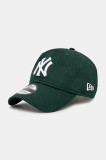 New Era șapcă de baseball din bumbac culoarea verde, neted, 60471473