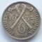 Anglia Southern Rhodesia 6 pence 1932 argint