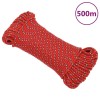 VidaXL Frânghie de barcă, roșu, 4 mm, 500 m, polipropilenă