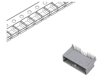 Conector Automotive Mini50 Tată Soclu PCB 24 Pin Gri foto