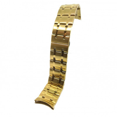 Bratara de ceas Aurie din Otel Inoxidabil - Capete Curbate - 24mm - WZ3785 foto