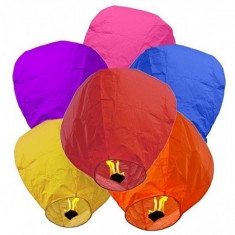 Lampion din Material 100% Biodegradabil, Diverse Culori, Inaltime 78cm foto