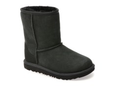 Ghete UGG negre, CLASSIC II, din piele intoarsa