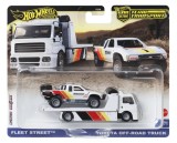 Hot Wheels Transportator Fleet Street Cu Masinuta Toyota Off Road Truck Scara 1:64, HOT WHEELS - Vehicule