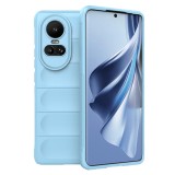 Husa pentru oppo reno10 / reno10 pro, antisoc, margini striatii, design minimalist, bleu