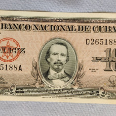 Cuba - 10 Pesos (1960) în centru Carlos Manuel de Cespedes