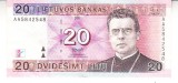 M1 - Bancnota foarte veche - Lituania - 20 litu - 2001