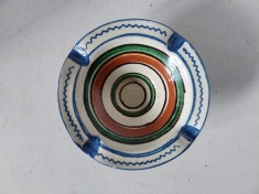 DD - Scrumiera ceramica Korund / Corund - Romania, anii 90, ceramica arta populara maghiara din Transilvania