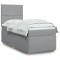 vidaXL Pat box spring cu saltea, gri deschis, 100x200 cm, textil 3293484