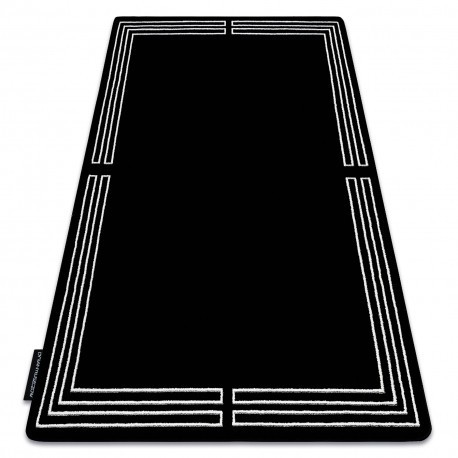 Covor HAMPTON Chick cadru negru, 160x220 cm