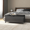 VidaXL Cutie de depozitare cu pernă, gri, 105x40x45cm, lemn prelucrat 326770
