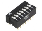 Comutator DIP-SWITCH 7 sec&Aring;&pound;iuni ON-OFF 0,025A/24VDC