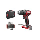 SKIL 3075 JA masina de gaurit cu percutie cu acumulator, cuplu maxim 60 nm, 0-500/0-1800/min, compact Brushless, geanta de transport+set de 6 biti, do