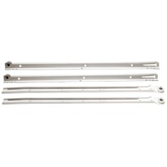 Set Sina glisare cu role pentru sertar, alb, 250 mm