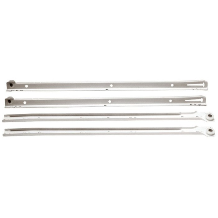 Set Sina glisare cu role pentru sertar, alb, 250 mm