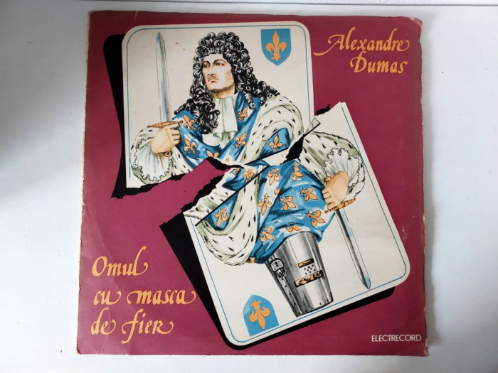 OMUL CU MASCA DE FIER - Alexandre Dumas, DISC DUBLU VINIL, ELECTRECORD