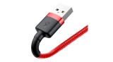 Baseus Lightning Cafule Cablu de date și &icirc;ncărcare pentru iPhone 2.4A 0.5m roșu roșu (CALKLF-A09)