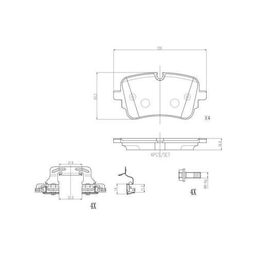 Placute frana Audi A6 Allroad C8 (4ah) 11.18-, A6 C8 (4a2) 02.18-, A6 Estate (4a5 C8) 05.18-, A7 Sportback (4ka) 10.17-, A8 D5 (4n2 4n8 4nc 4nl) 06.1