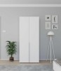 Dulap Haine Adore Oryana 2 Usi, 90x210x62 cm, Alb/Nuc, Umeras, Dormitor, Garantie 7 Ani