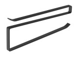 Cumpara ieftin Suport pentru prosoape de hartie, metal, montare pe dulap, fara gaurire, ideal pentru bucatarie, 25.5 x 7 cm, negru