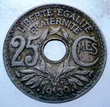 7.856 FRANTA 25 CENTIMES 1939, Europa, Cupru-Nichel