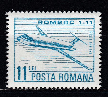 ROMANIA 1983 LP 1073 POSTA AERIANA ROMBAC 1-11 SERIE MNH