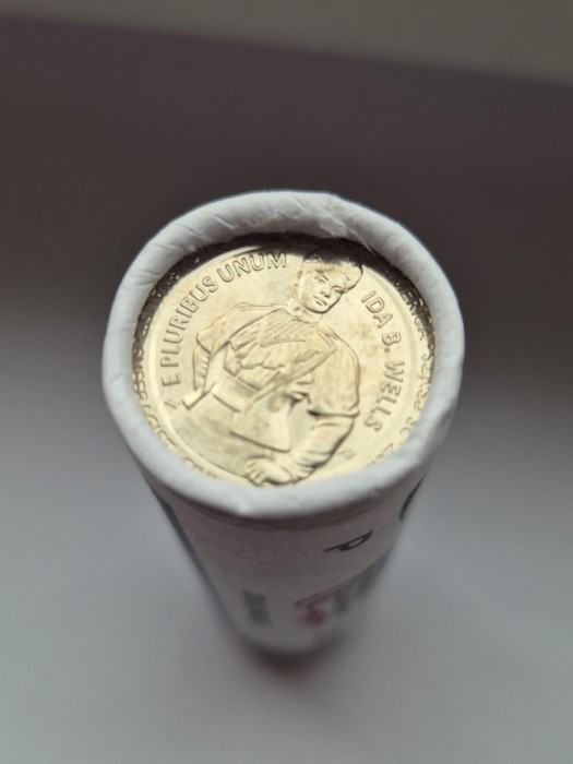 Statele Unite (SUA) - Fasic (40 monede) 25 centi 2025 P (Femei: Ida B. Wells; mintmark: P) KM-809 UNC !!!
