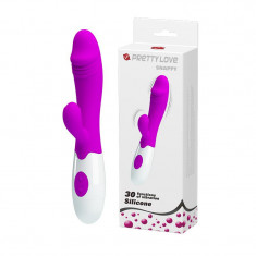 Iepuraș vibrator cu masaj sexual 19cm 30 de moduri foto