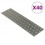 Gossi placi perforate, 40 buc., 2 mm, 300x80 mm, otel galvanizat