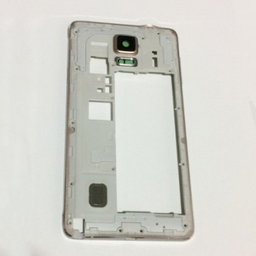 CARCASA MIJLOC CU GEAM CAMERA / BLITZ , SAMSUNG N910 GALAXY NOTE 4 GOLD ORIGINAL SWAP A foto