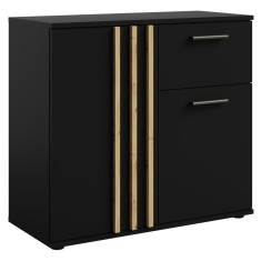 Comoda DTD negru stejar artisan Tolis 80x35x73 cm