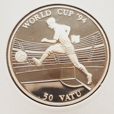 1443 Vanuatu 50 Vatu 1994 World Cup Football (tiraj 15.000) km 18 argint