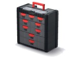 Set de organizare cu compartimente transparente negre
