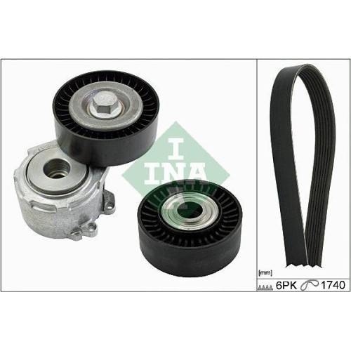 Set curea transmisie Citroen Xsara Picasso (N68) 09.99-06.12; Peugeot 206 Liftback (2a/C) 08.98-12.12, 206 Sw (2e/K) 07.02-, INA