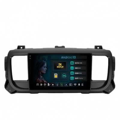 Navigatie 2K Citroen Jumpy Peugeot Expert (2017-2021) 4GB RAM Android 13 Octacore Slot Sim 4G DSP GPS Wi-FI Carplay Android Auto USB Bluetooth Waze To foto