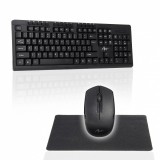 Cumpara ieftin Set computer wireless ART tastatura QWERTY + mouse + mousepad 2,4G AK-48A Negru