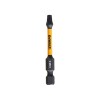Set 2 biti pentru insurubare de impact, DeWalt Flextorq DDT70533T-QZ, profil Torx, T20, 57 mm