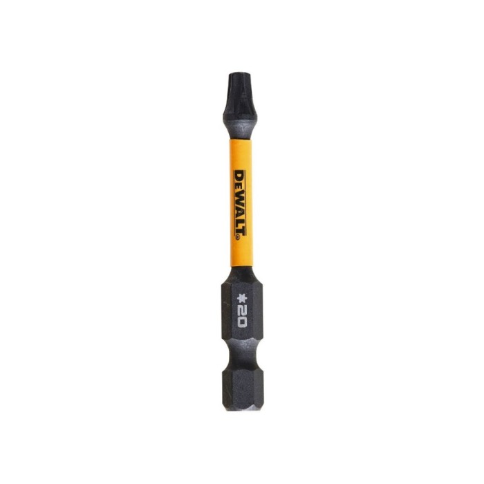 Set 2 biti pentru insurubare de impact, DeWalt Flextorq DDT70533T-QZ, profil Torx, T20, 57 mm