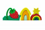 Set de joaca handmade din lemn Marc Toys - Vara colorata, 11 piese