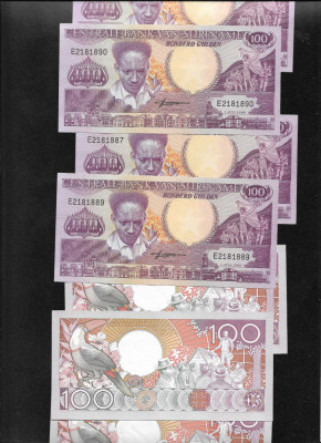 Suriname Surinam 100 gulden 1986 unc pret pe bucata foto