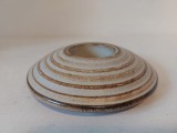 Suport lumanare, ceramica, lucru manual Studio art, vintage, 12cm diametru