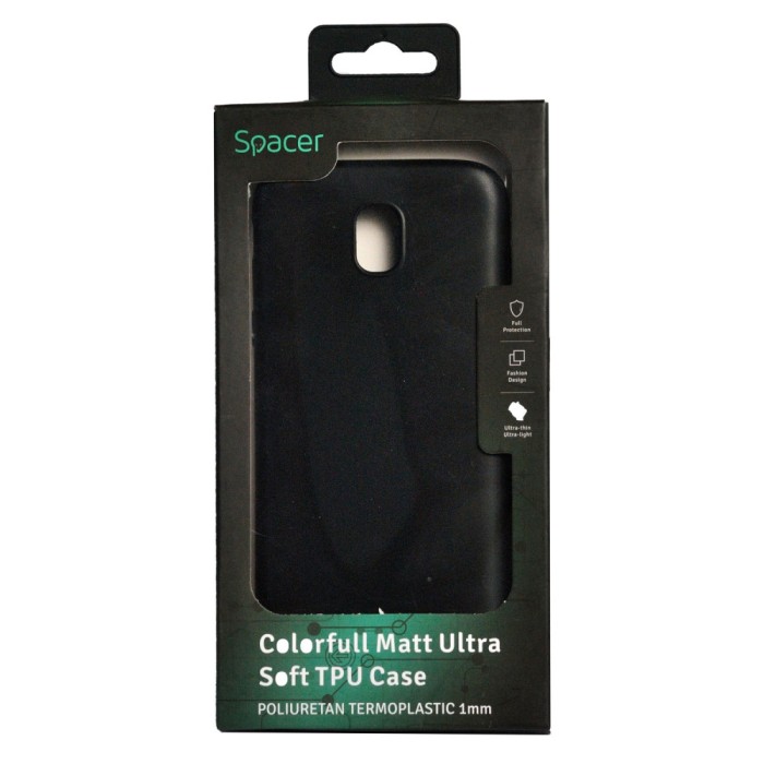 Husa Samsung J7 2017 Spacer, negru, grosime 1 mm, material flexibil TPU, ColorFull Matt Ultra negru &quot;SPT-MUT-SA.J72017&quot;