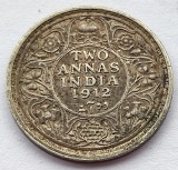 493. Moneda India Britanica 2 annas 1912 (argint 0.917)