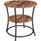 VASAGLE Masuta laterala rotunda, tip noptiera, cu 2 rafturi, cadru de otel, 55x55cm, maro rustic Household NewTrend