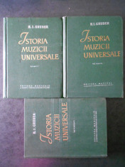 R. I. GRUBER - ISTORIA MUZICII UNIVERSALE 3 volume, editie cartonata foto