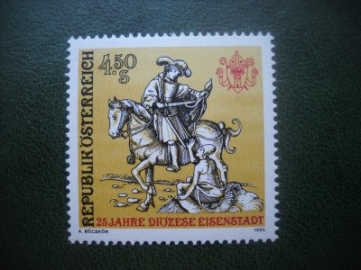 HOPCT TIMBRE MNH 702 SFANTUL MARTIN 1985 -1 VAL AUSTRIA foto