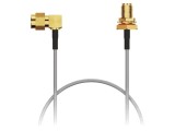 Cablu SMA tată-mamă maro GCT 100mm 50&Omega; IP68 0-3GHz -40&divide;125&deg;C